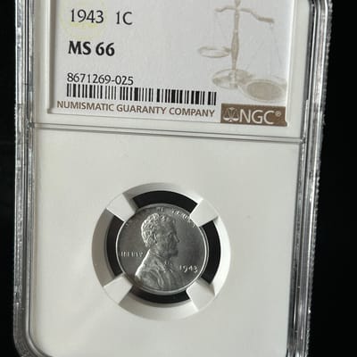 1943 Steel Lincoln Cent MS66