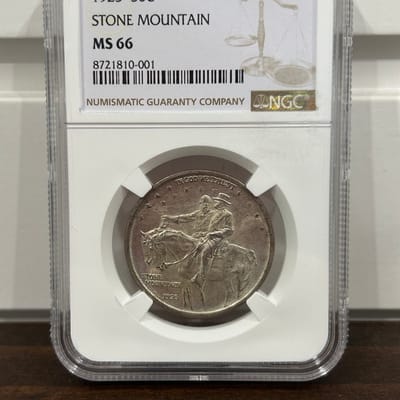 1925 Stone Mountain 50C, MS66 Gem