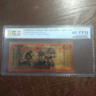2025 Ok. Goldback 1/2-1-2 Alpha PCGS 70, 10 PCGS69 - additional view