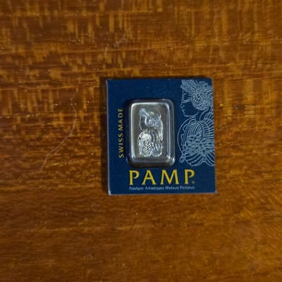 PAMP Suisse 1 Gram Platinum Bar .9995 Fine in Assa