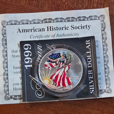 1999 1 oz American Silver Eagle - Colorized Walkin