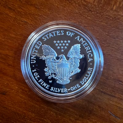 2007-W 1 oz American Silver Eagle Proof Coin (w/ O - additional view