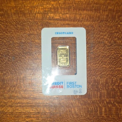  Valcambi 1 gram Gold Bar .9999 Fine in Ingotcar