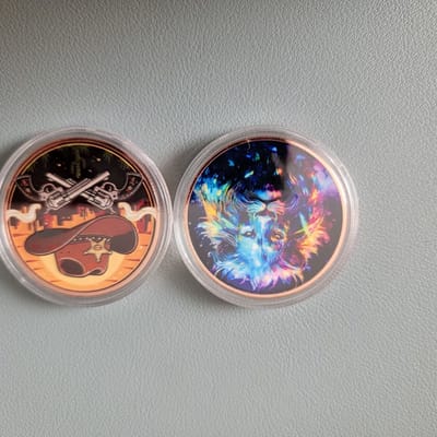 Two 1oz copper rounds - additional view
