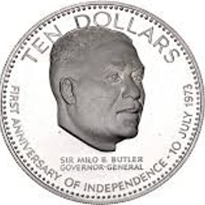 1.5 ozt ASW Silver Proof 1974 Bahamas Butler 925 - additional view