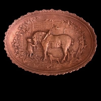 Copper Plate Ypres, Belgium Antique HEAVY WW2