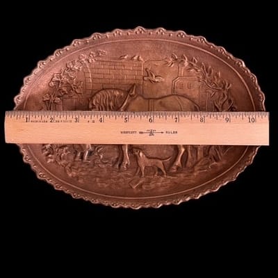 Copper Plate Ypres, Belgium Antique HEAVY WW2 - additional view