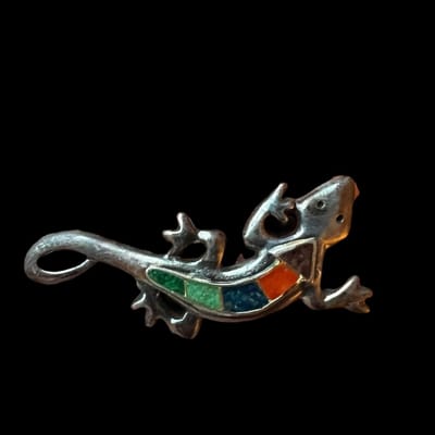 9.3g Carolyn Pollack Sterling Silver Lizard Brooch - additional view