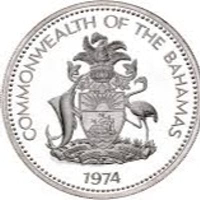 1.5 ozt ASW Silver Proof 1974 Bahamas Butler 925