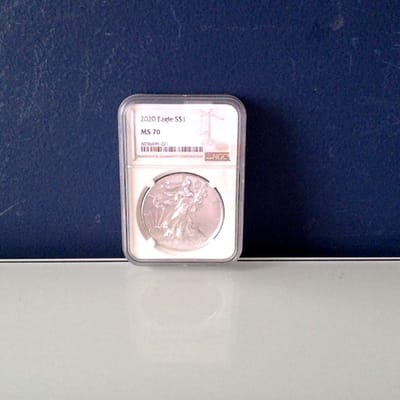 MS70 2020 American Silver Eagle NGC in Slab