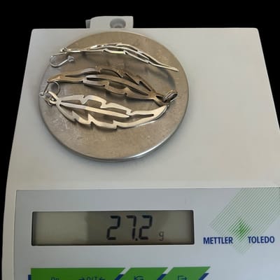 27.2 g Sterling Silver 925 Earring Pendant Set - additional view