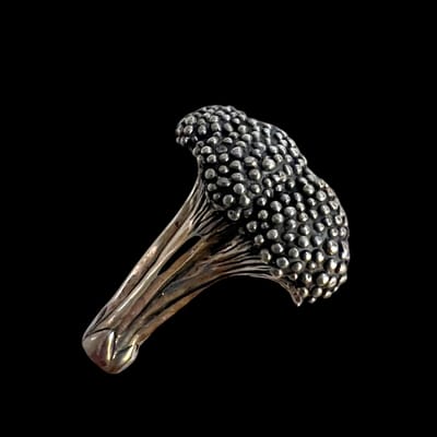 Breakell Broccoli Brooch Sterling Silver 