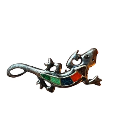 9.3g Carolyn Pollack Sterling Silver Lizard Brooch
