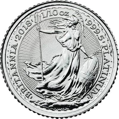 1/10 Oz Platinum Britannia 2018 Elizabeth II