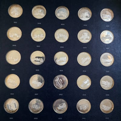1968 Antique Cars Series 1, .925 Silver Proof Set