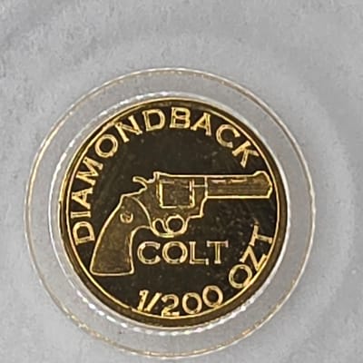 1/200 oz .999 Fine Gold Round – Colt Diamondback