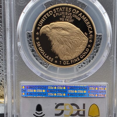 2021‑W $50 Gold Eagle Type 2 PCGS PR70DCAM Proof Coin w/ Box & COA - additional view