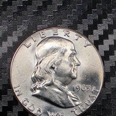 (1) 1963 Franklin Half Dollar 90% Silver Gem BU Uncirculated 50c Coin