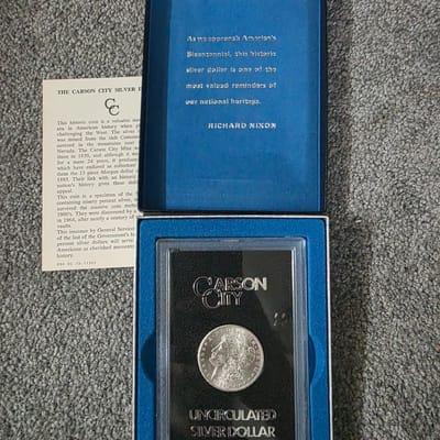1884 CC Morgan Silver Dollar Uncirculated GSA - additional view