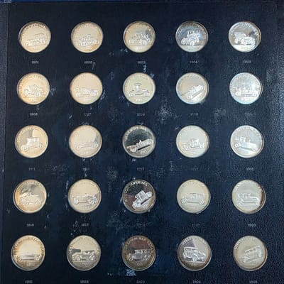 1969 Antique Cars Series 2, .925 Silver Proof Set