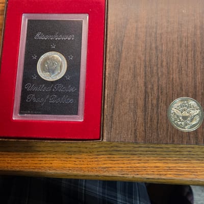 1974 Brown Box Ike Silver Dollar