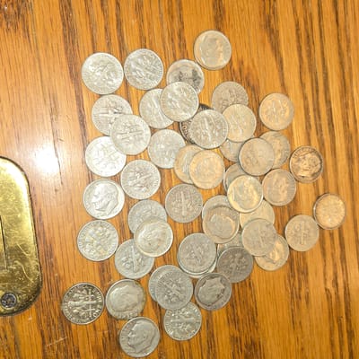 50 Roosevelt dimes all silver