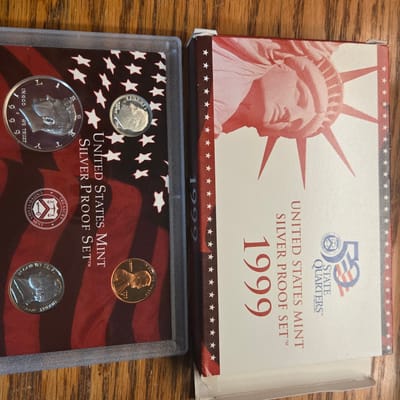 1999 silver proof set no quarters
