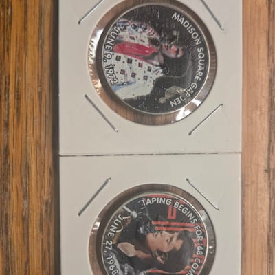 Set of 2 Commemorative Coins Featuring Elvis Presl