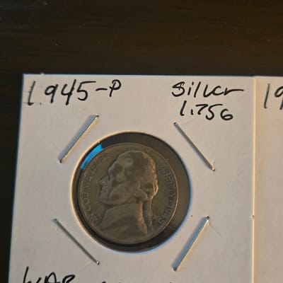 1945p 1944p 1943p Silver War Nickels - additional view