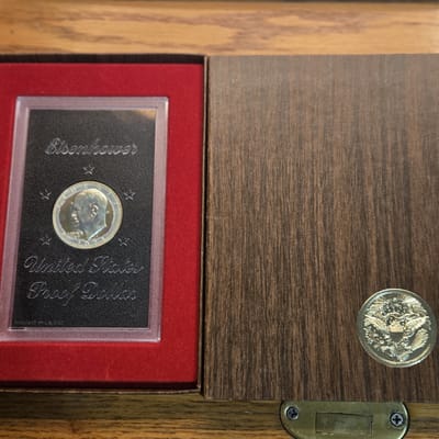 1974 Brown Box Ike Silver Dollar