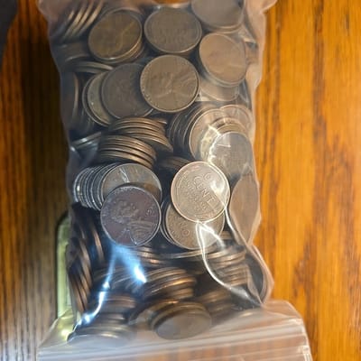Lot Of 500 Unsearched Wheat cents