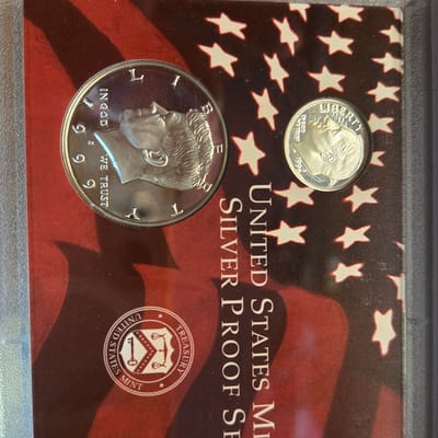 1999 silver proof set no quarters - additional view