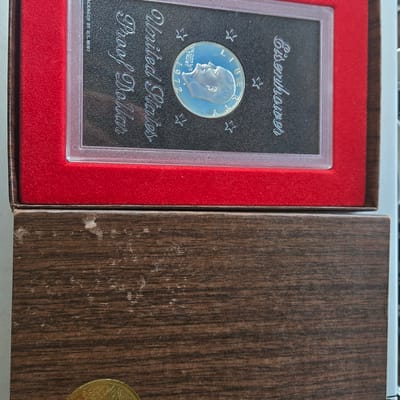 1972 Brown Box Ike silver dollar