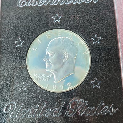 1972 Brown Box Ike silver dollar - additional view