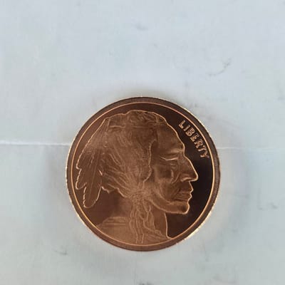 1 oz Fine Copper Buffalo Round