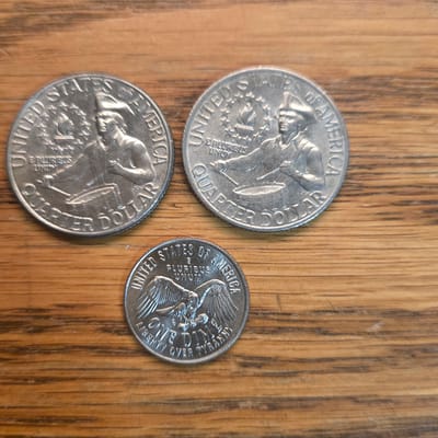 Bicentennial Quarters P & D with new 250th anniver - additional view