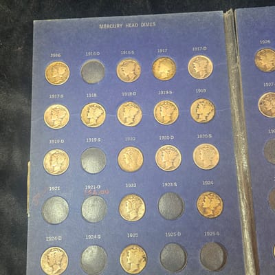 Mercury Head dimes 60 in book  - additional view