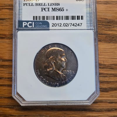 1958-D MS65+ Franklin half dollar
