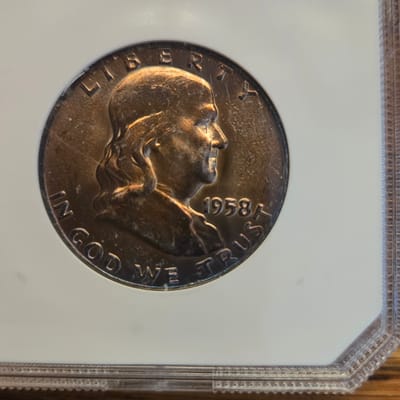 1958-D MS65+ Franklin half dollar - additional view
