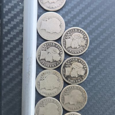 Lot of 10 Barber Dimes