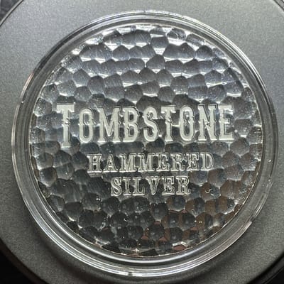 1 oz silver Tombstone - hammered - Scottsdale mint