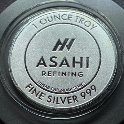 2024 1 oz silver Year of the Dragon - Asahi in cap - additional view