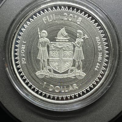 2018 Fiji pacific dollar 1oz silver coin palm tree - additional view