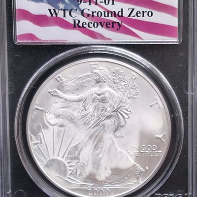 2000 Silver Eagle World Trade Center Ground Zero 