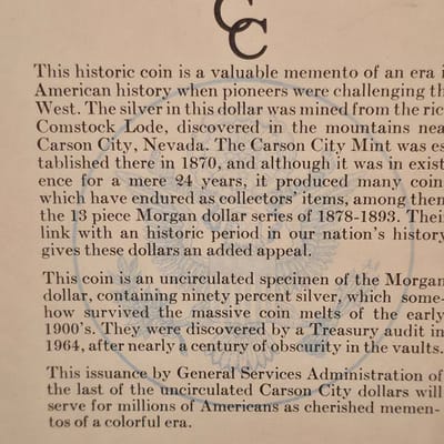 1884-CC Morgan Silver Dollar  - additional view