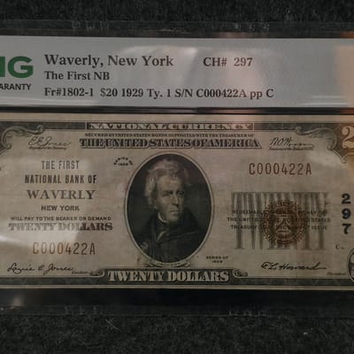 1929 Waverly New York $20