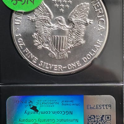 1986-S Silver Eagle Anna Escobedo Signed  - additional view