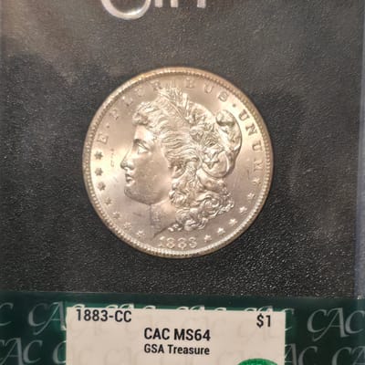 1883-CC Morgan silver dollar 