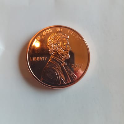 2017 P Lincoln Penny 1 oz Copper Round 