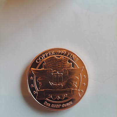 1oz .999 Copper USA Buffalo Wings American Flag - additional view